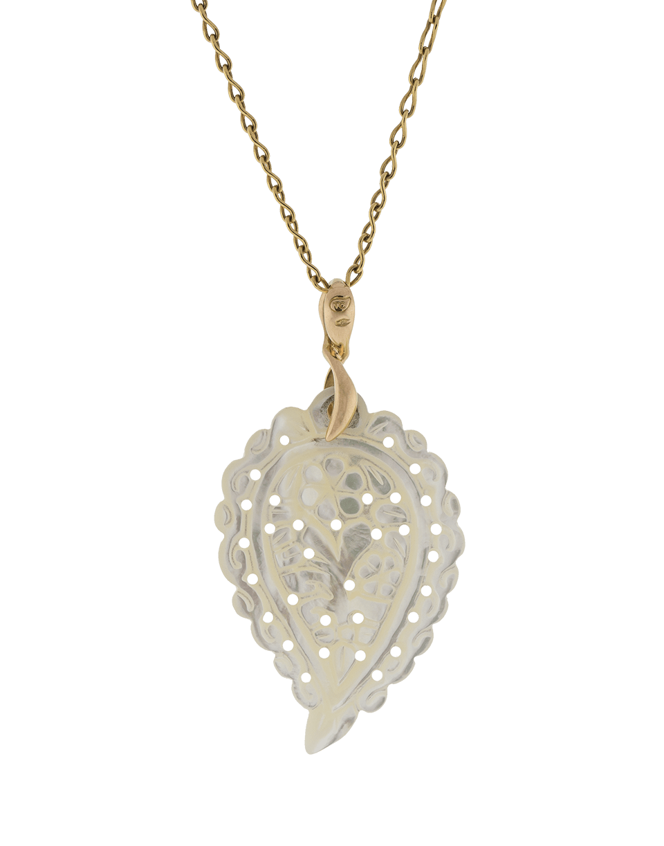 TAMARA COMOLLI-Medium Carved Mother Of Pearl India Pendant-ROSE GOLD