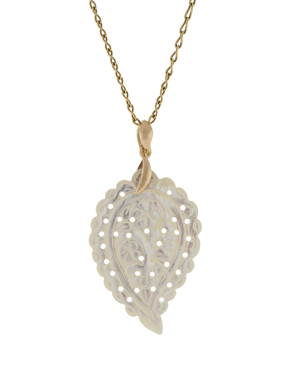 TAMARA COMOLLI-Medium Carved Mother Of Pearl India Pendant-ROSE GOLD