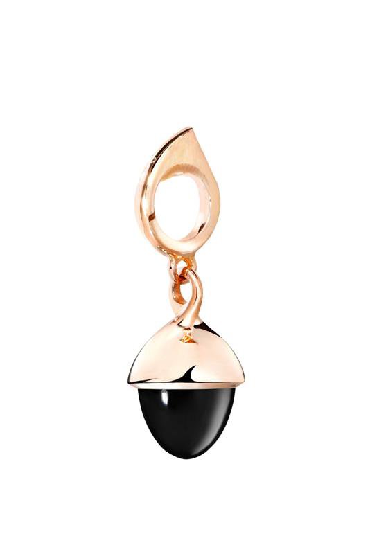 TAMARA COMOLLI-Medium Mikado Flamenco Onyx Pendant-ROSE GOLD
