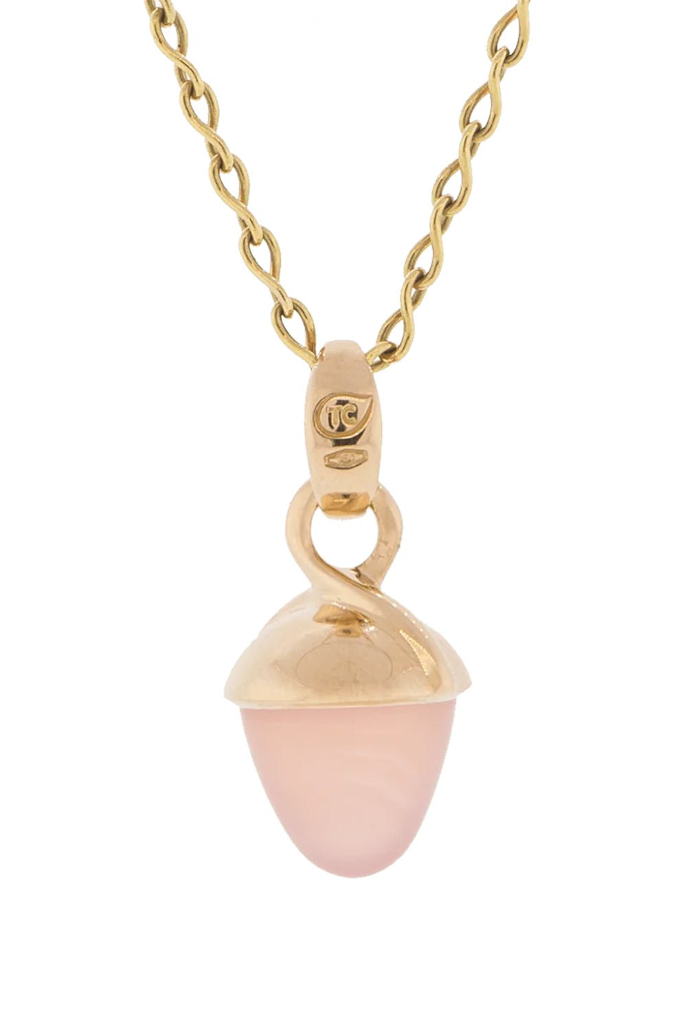 TAMARA COMOLLI-Pink Chalcedony Mikado Pendant-ROSE GOLD