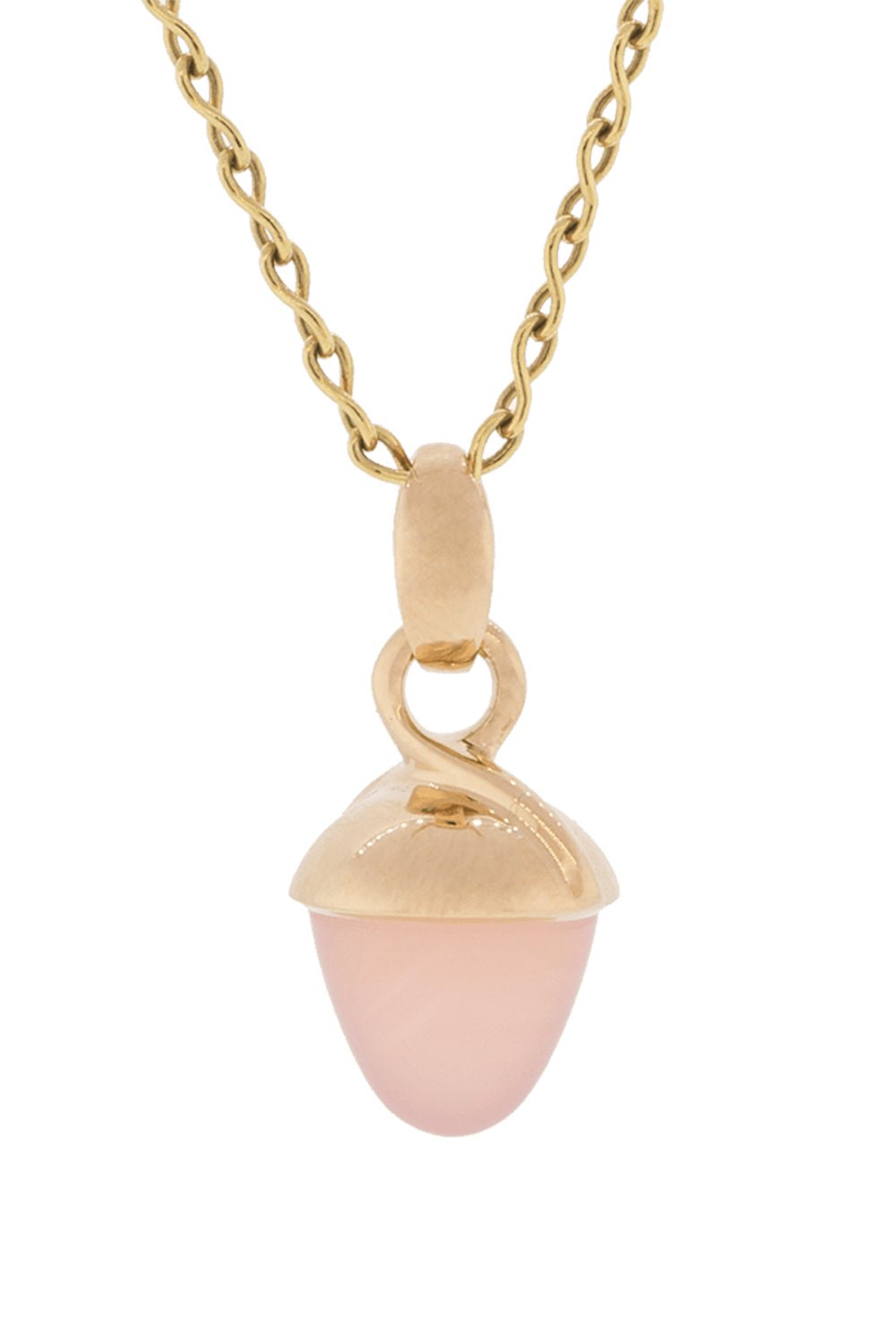 TAMARA COMOLLI-Pink Chalcedony Mikado Pendant-ROSE GOLD