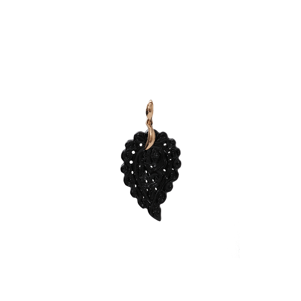 TAMARA COMOLLI-Small Black Chalcendony India Pendant-ROSE GOLD