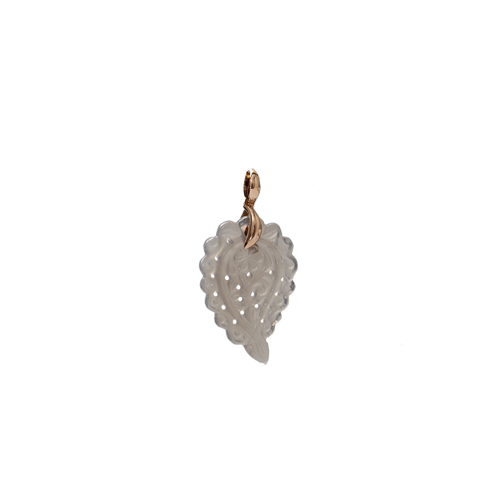 TAMARA COMOLLI-Small Grey Chalcendony India Pendant-ROSE GOLD