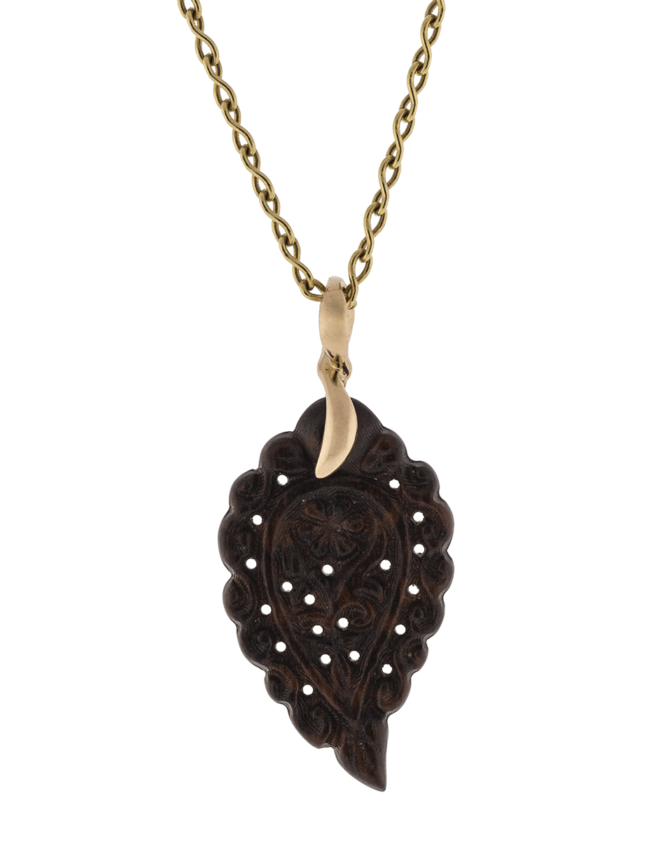 TAMARA COMOLLI-Small Snake Wood India Pendant-ROSE GOLD