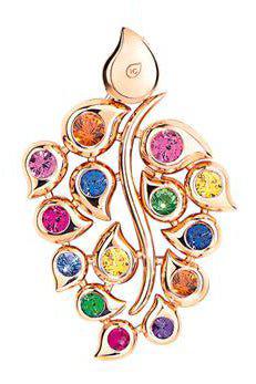 TAMARA COMOLLI-Snowflake Leaf Pendant-ROSE GOLD