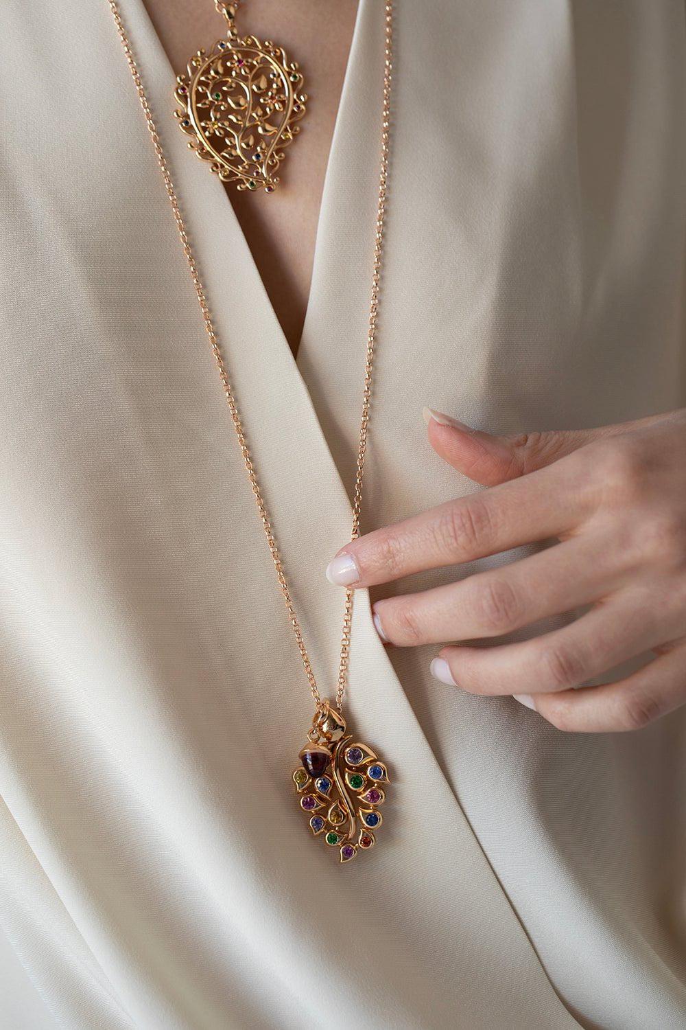 TAMARA COMOLLI-Mikado Rose Tourmaline Pendant-ROSSEGOL
