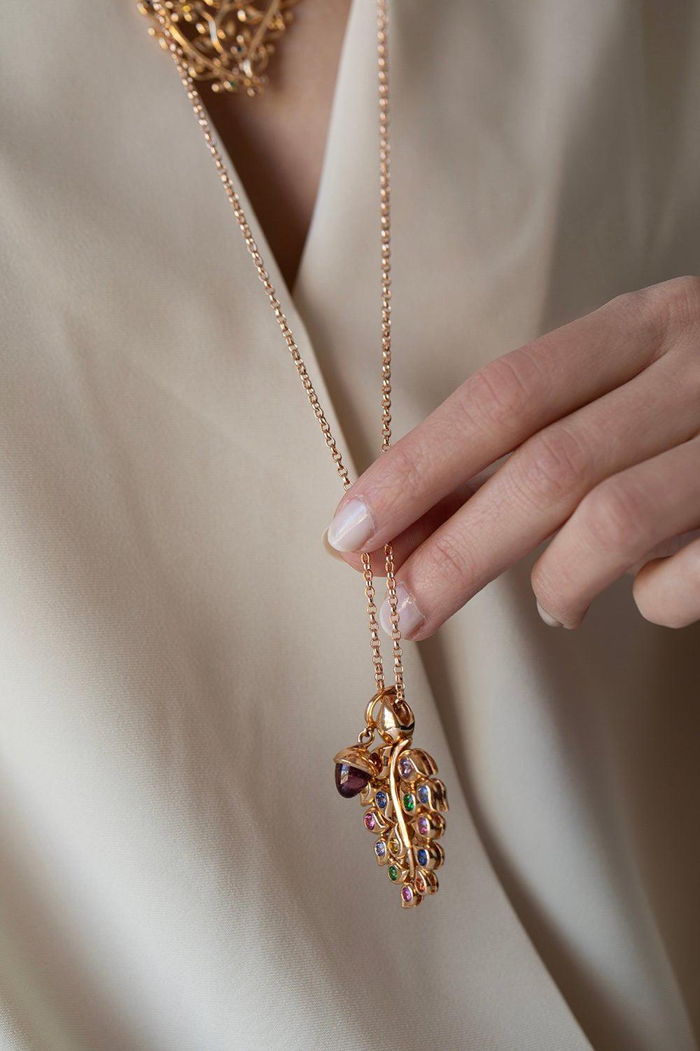 TAMARA COMOLLI-Mikado Rose Tourmaline Pendant-ROSSEGOL