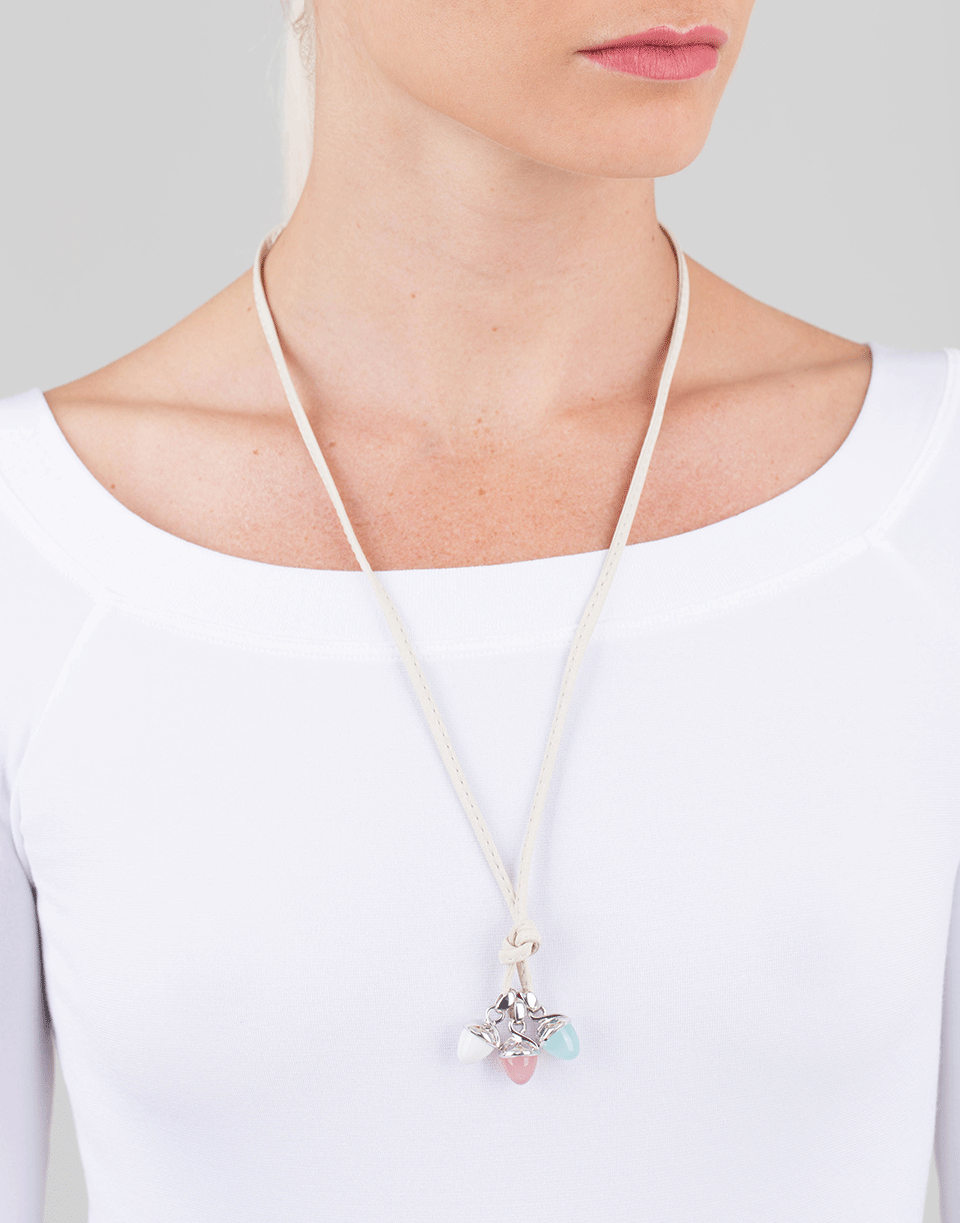 TAMARA COMOLLI-Aqua Chalcedony Fairy Mikado Pendant-WHITE GOLD