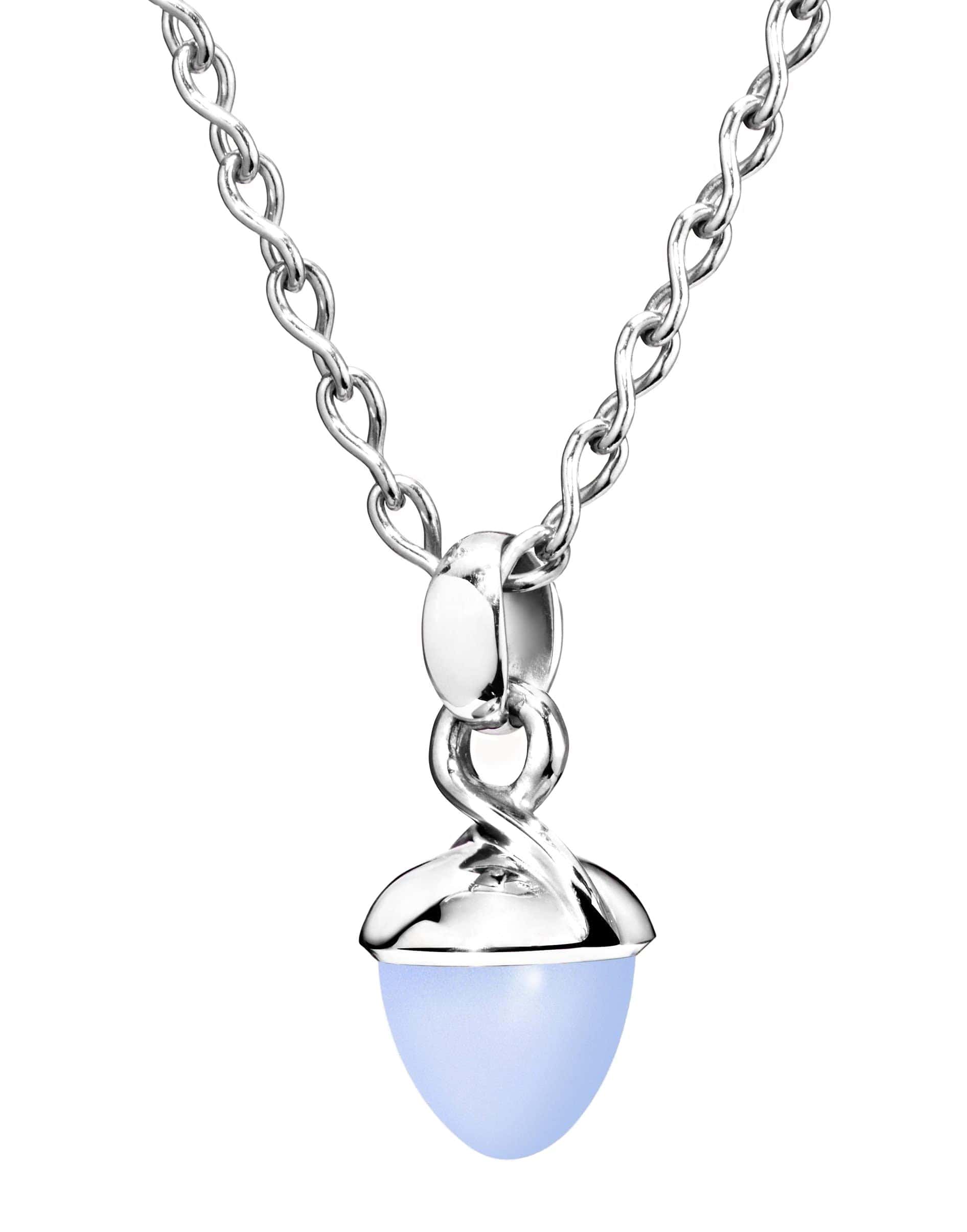 TAMARA COMOLLI-Blue Chalcedony Mikado Bouquet Pendant-WHITE GOLD