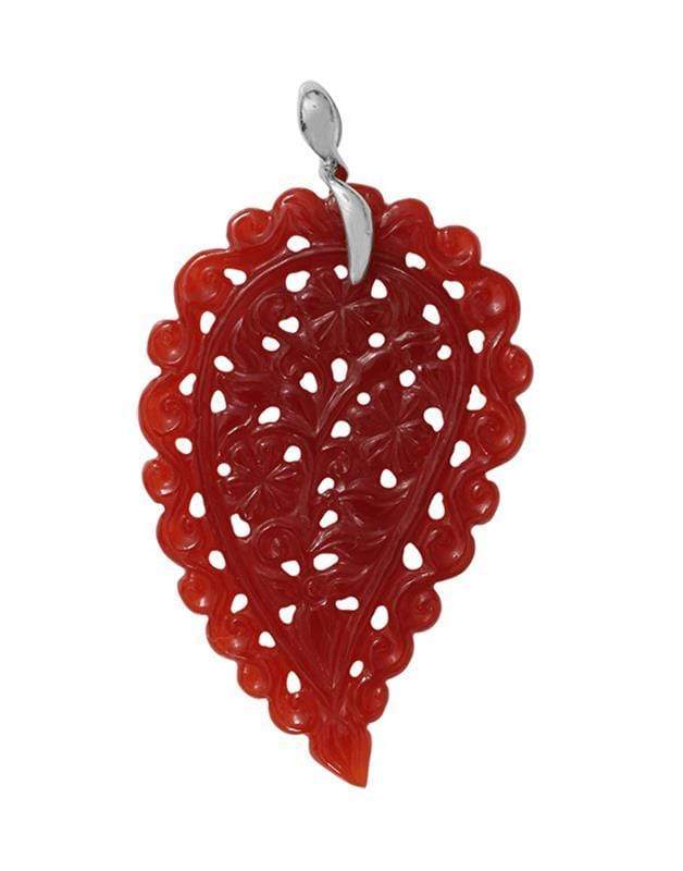 TAMARA COMOLLI-Large Terra Onyx India Pendant-WHITE GOLD
