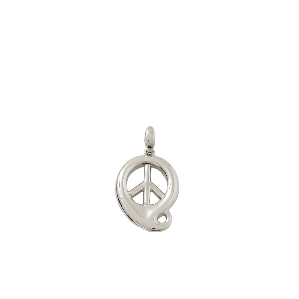 TAMARA COMOLLI-Paisley Peace Sign Pendant-WHITE GOLD