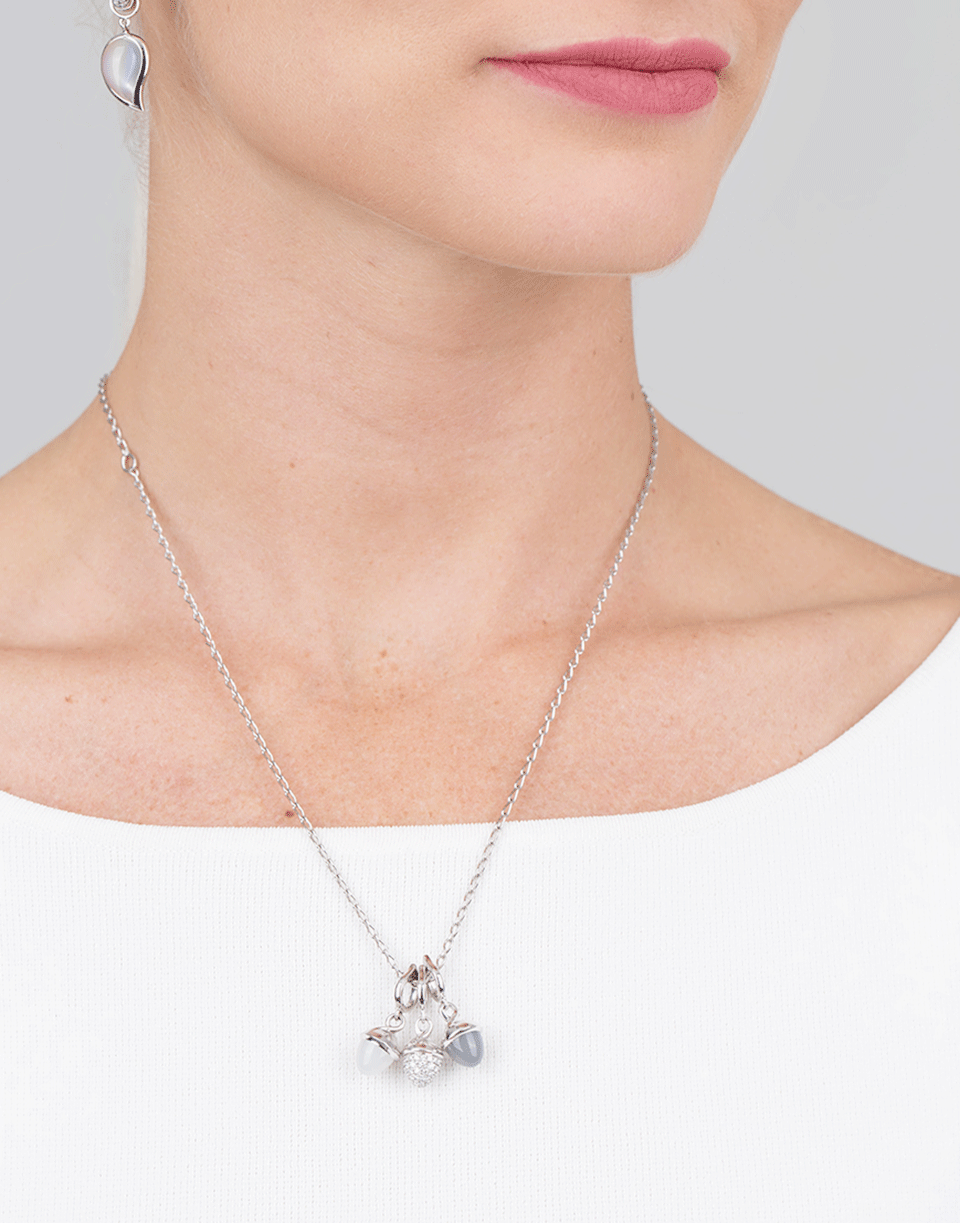 TAMARA COMOLLI-Pave Diamond Mikado Flamenco Pendant-WHITE GOLD