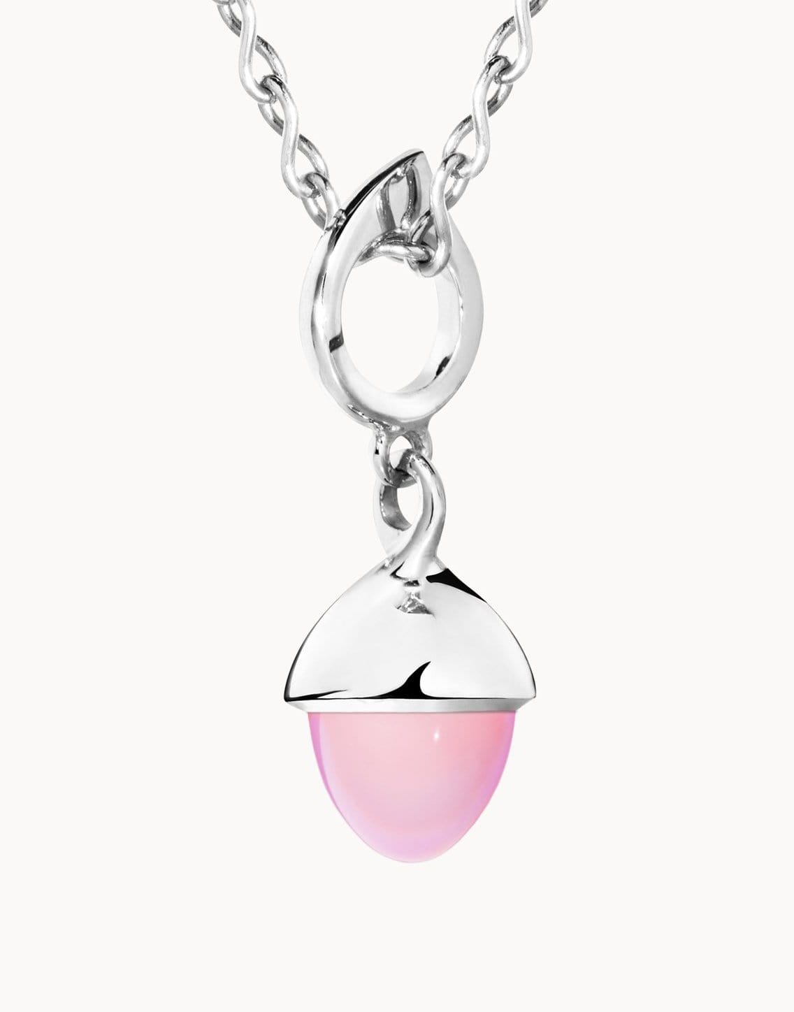 TAMARA COMOLLI-Pink Chalcedony Mikado Flamenco-WHITE GOLD