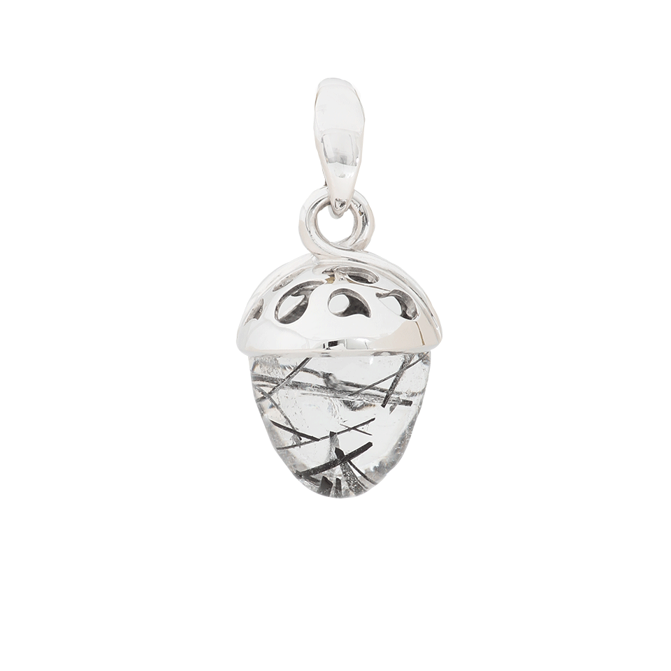 TAMARA COMOLLI-Rutilated Quartz Bouquet Pendant-WHITE GOLD