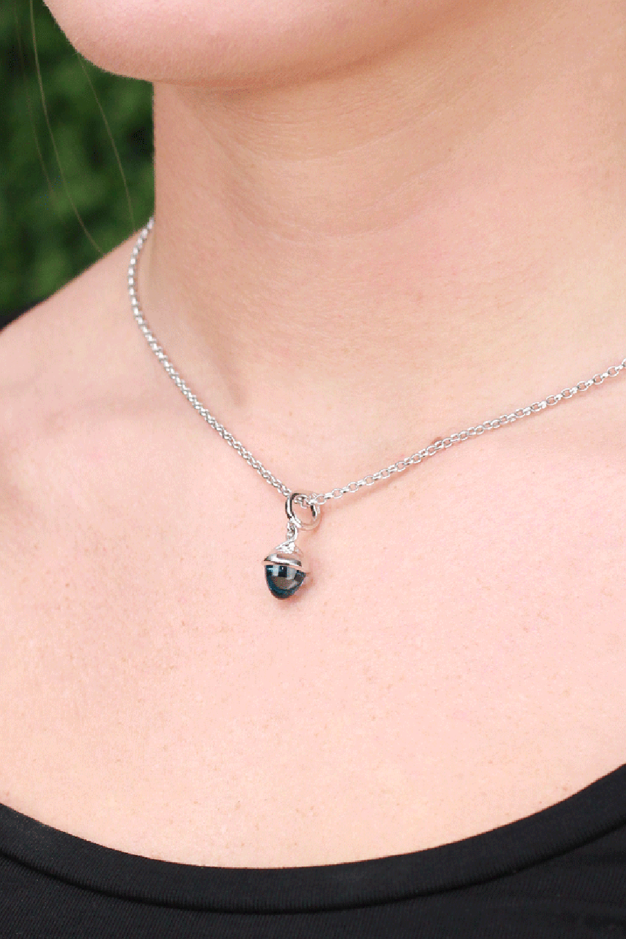 TAMARA COMOLLI-Swiss Topaz Mikado Flamenco Pendant-WHITE GOLD