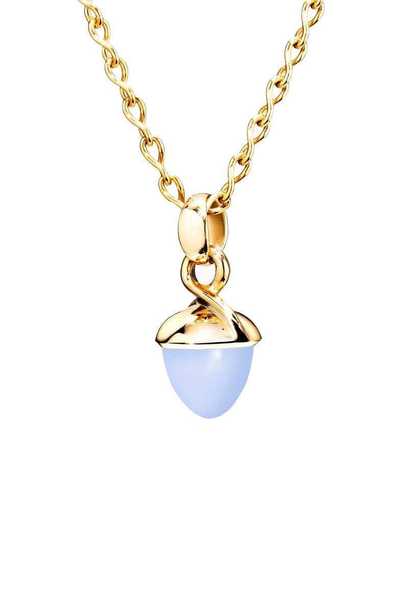 TAMARA COMOLLI-Blue Chalcedony Mikado Bouquet Pendant-YELLOW GOLD