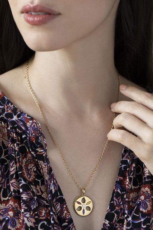TAMARA COMOLLI-Large Candy Sand Dollar Pendant-YELLOW GOLD