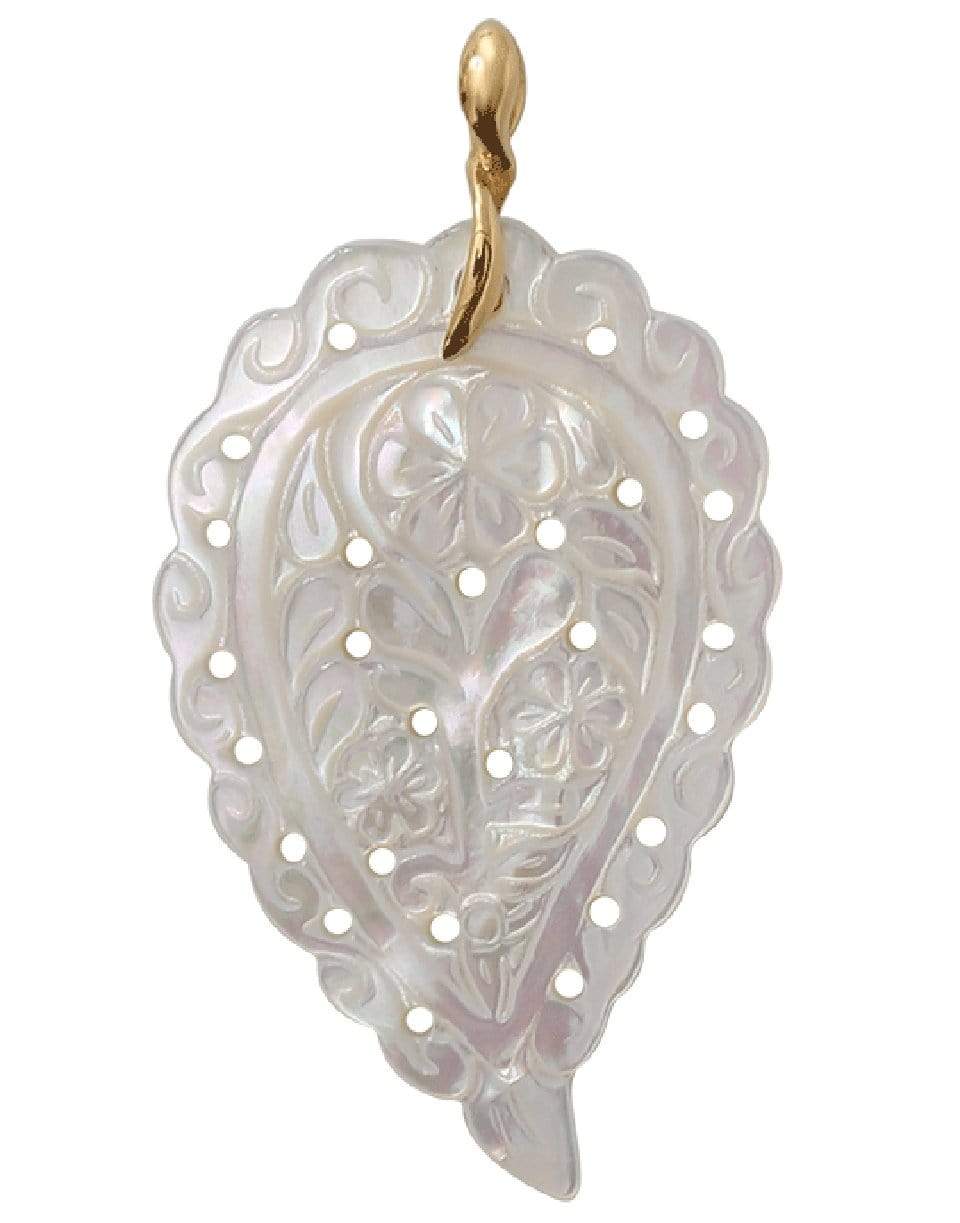 TAMARA COMOLLI-Large Carved Mother Of Pearl India Pendant-YELLOW GOLD