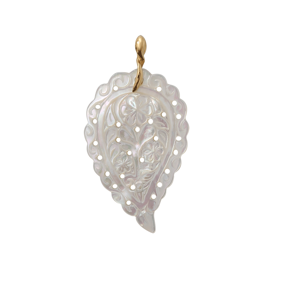 TAMARA COMOLLI-Large Carved Mother Of Pearl India Pendant-YELLOW GOLD