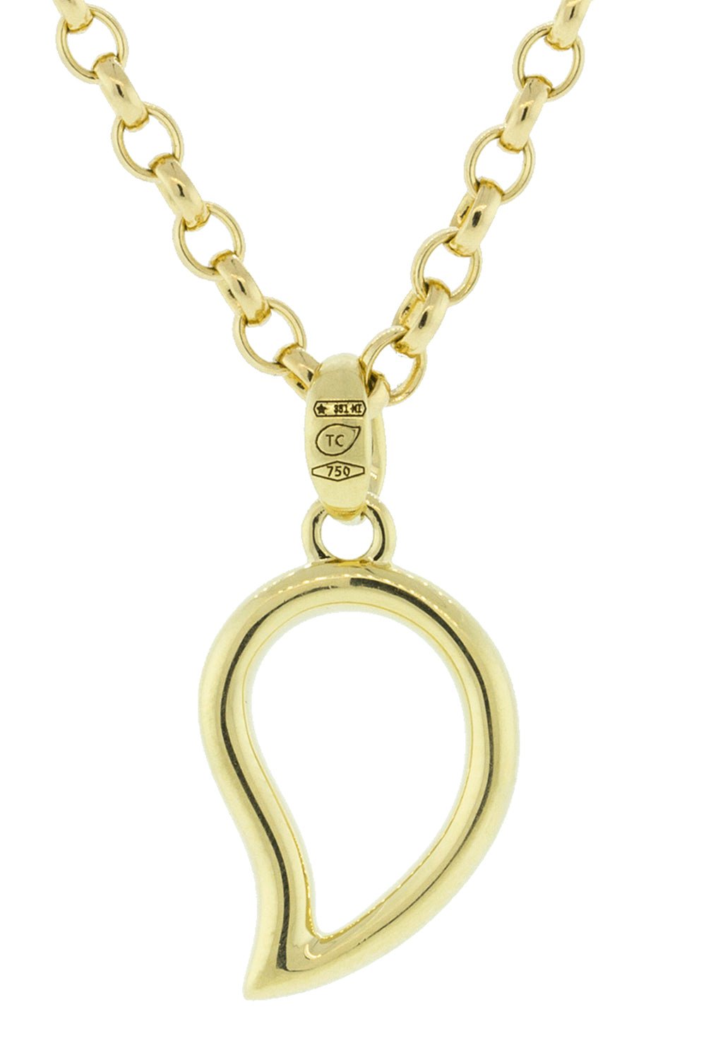 TAMARA COMOLLI-Large Pave Diamond Signature Pendant-YELLOW GOLD