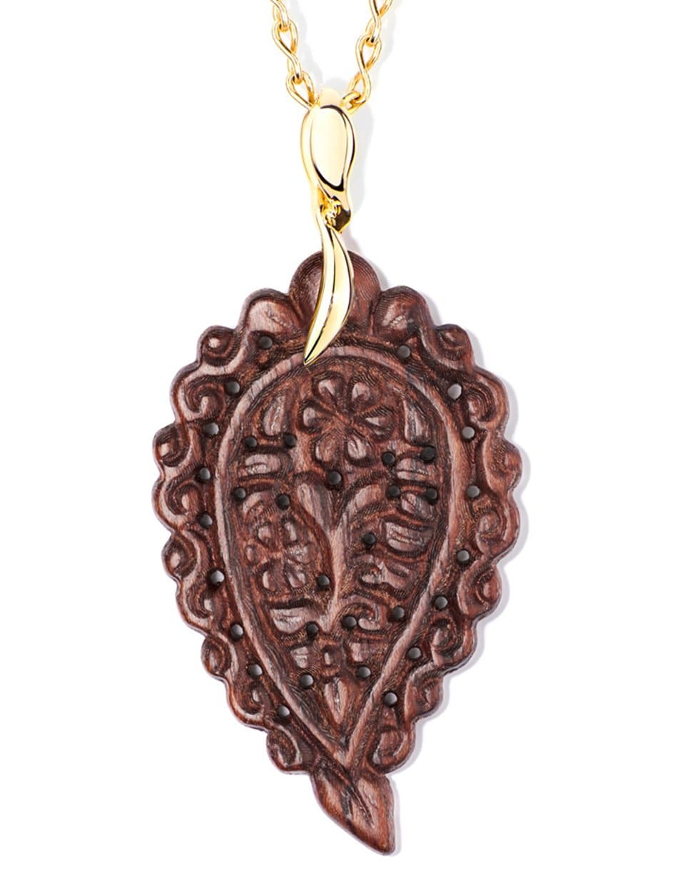 TAMARA COMOLLI-Medium Snakewood India Pendant-YELLOW GOLD