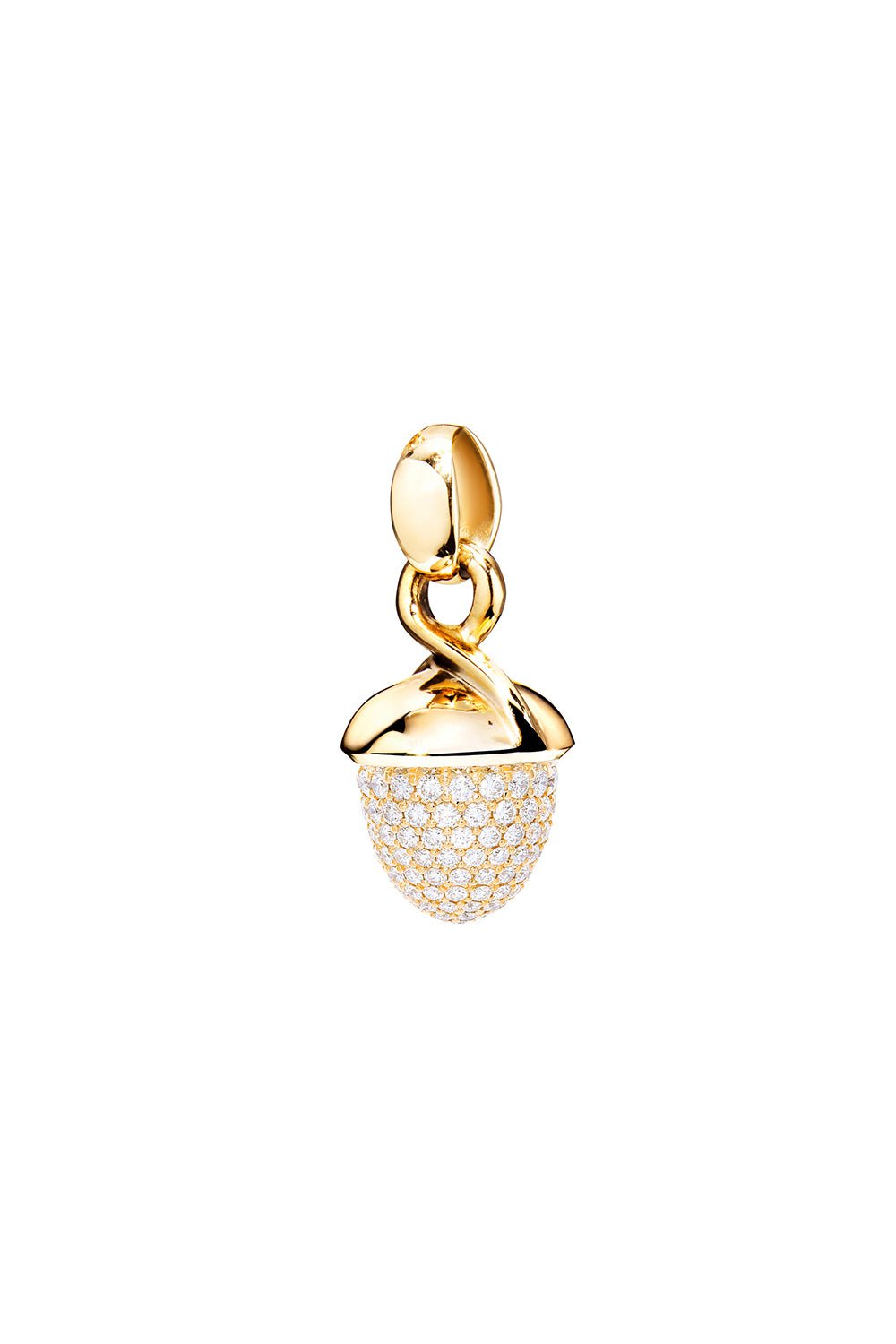 TAMARA COMOLLI-Mikado Diamond Pavé Bouquet Pendant-YELLOW GOLD