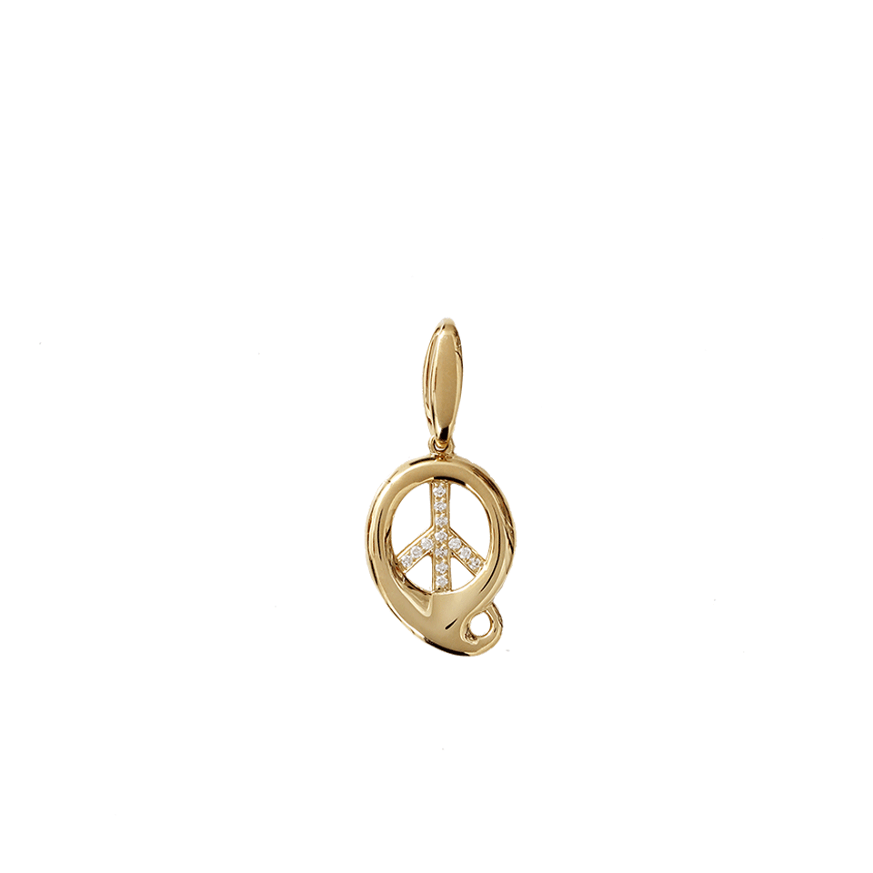 TAMARA COMOLLI-Paisley Peace Sign Pendant-YELLOW GOLD