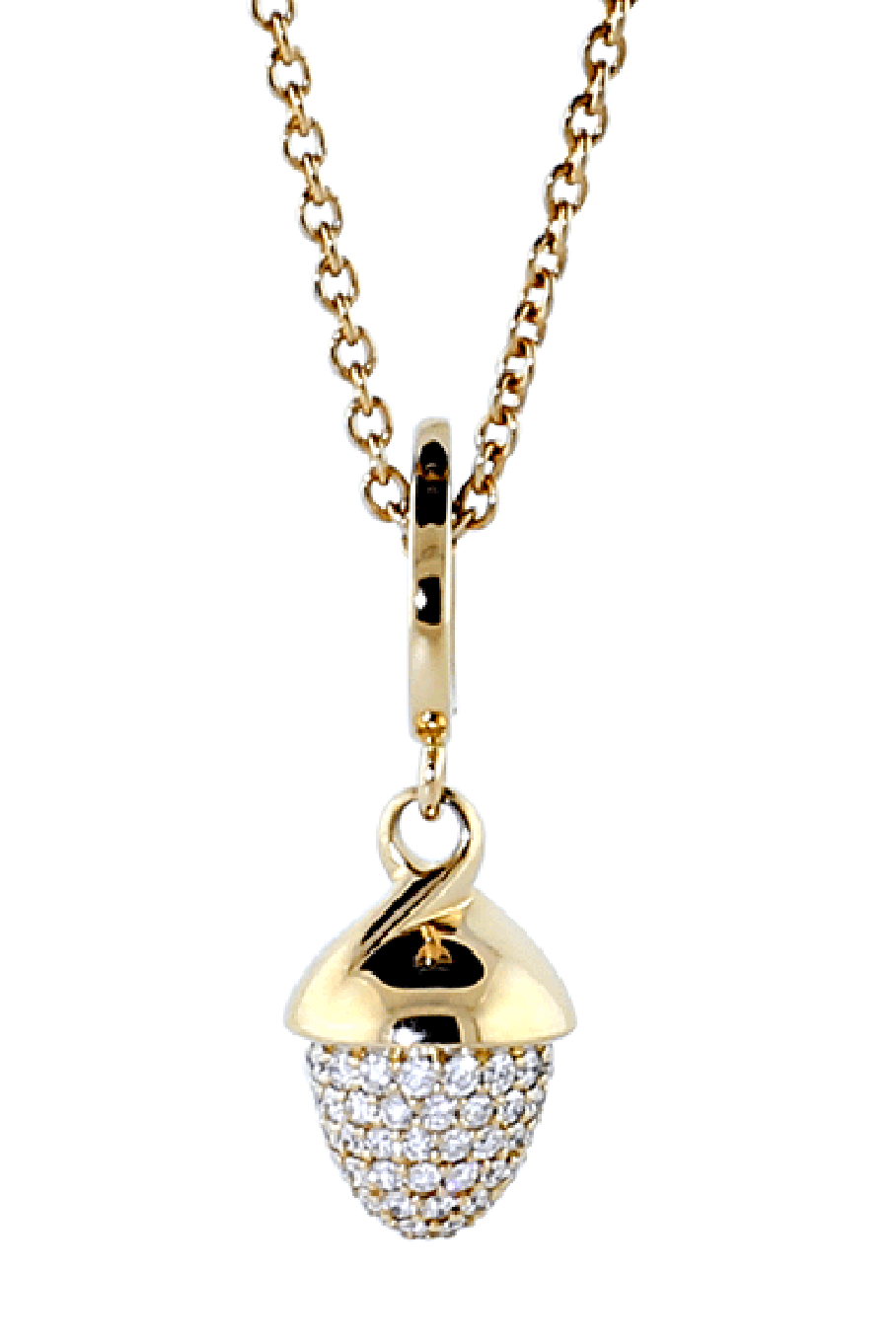 TAMARA COMOLLI-Pave Diamond Mikado Flamenco Pendant-YELLOW GOLD
