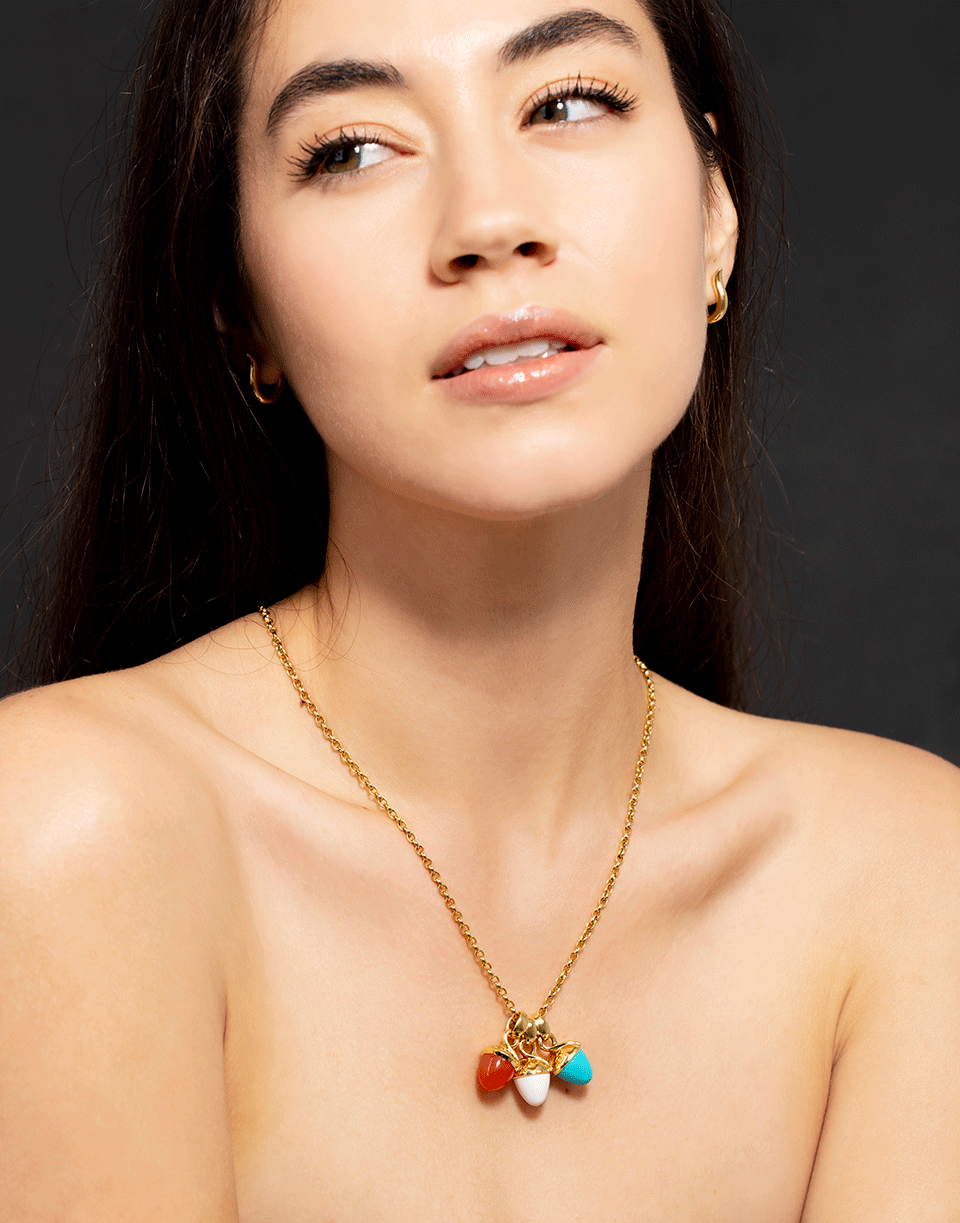 TAMARA COMOLLI-Turquoise Mikado Bouquet Pendant-YELLOW GOLD