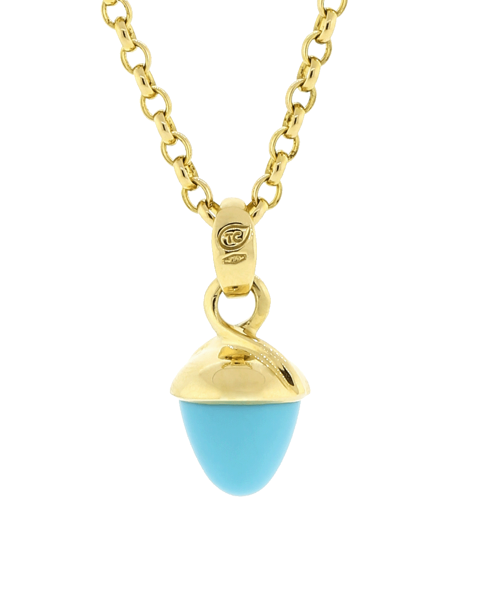 TAMARA COMOLLI-Turquoise Mikado Bouquet Pendant-YELLOW GOLD