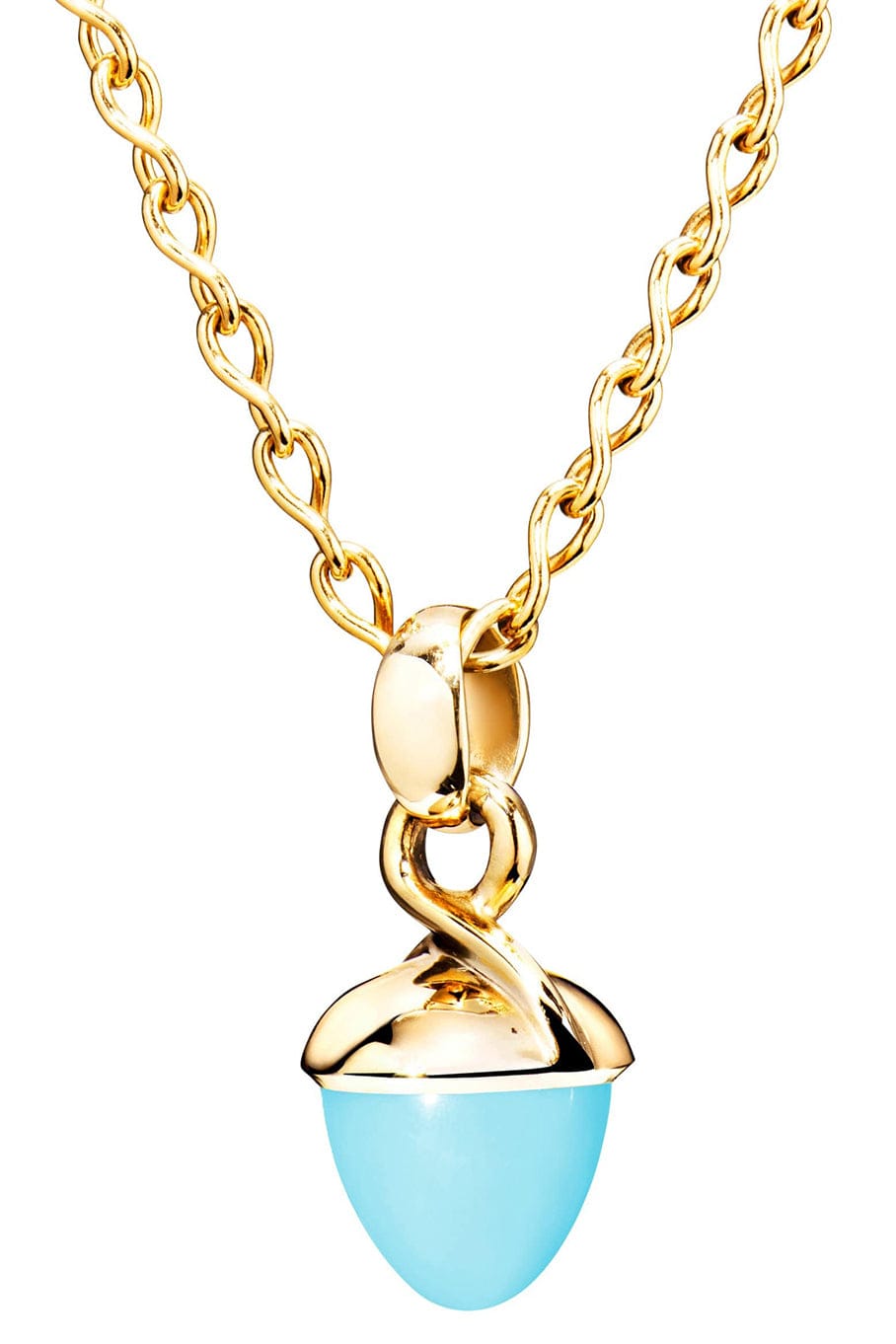 TAMARA COMOLLI-Turquoise Mikado Bouquet Pendant-YELLOW GOLD