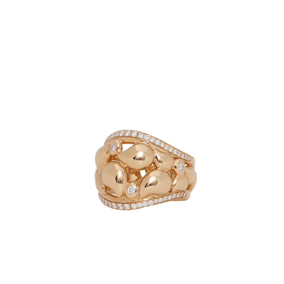 TAMARA COMOLLI-Small Lace Diamond Paveline Ring-ROSE GOLD