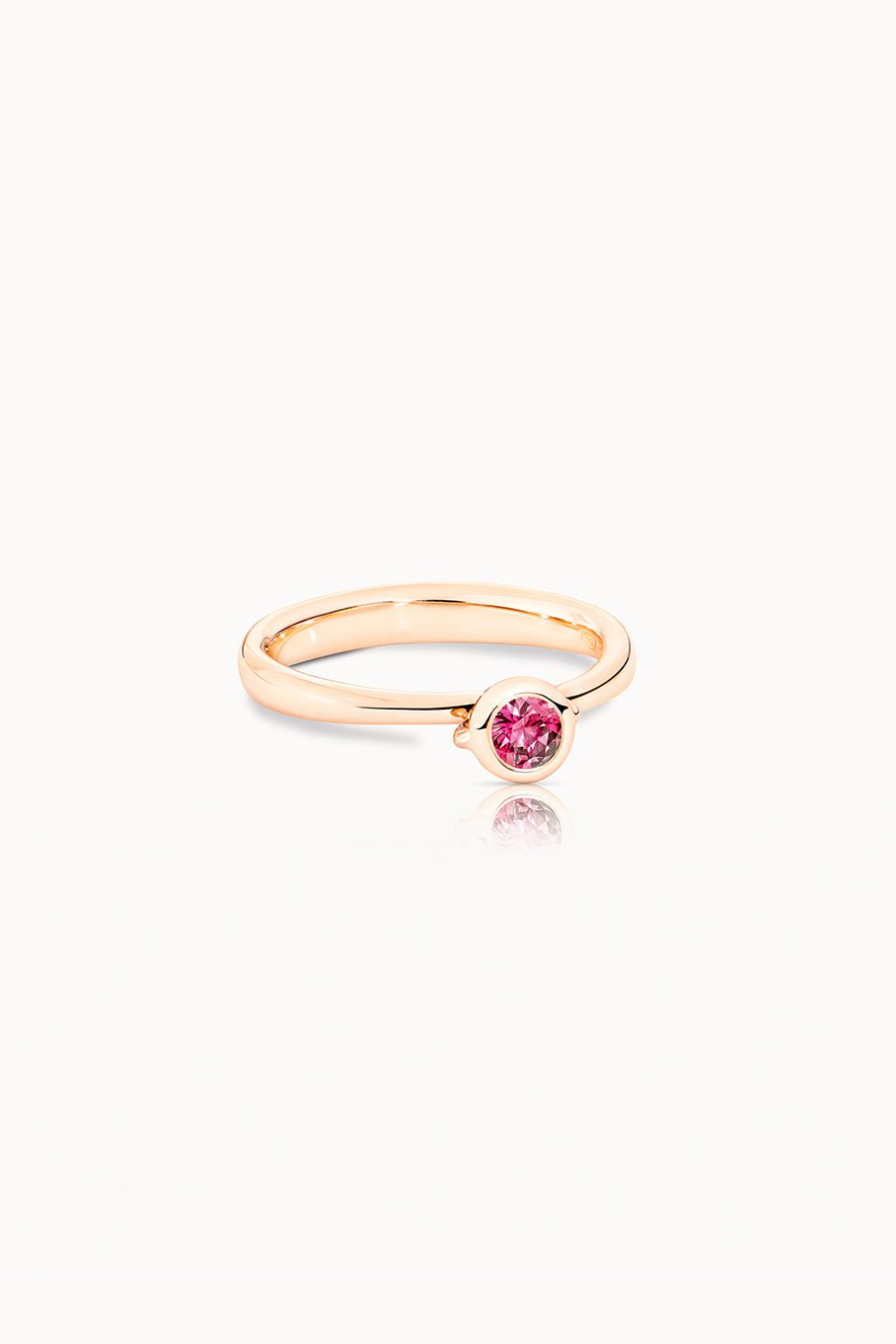 TAMARA COMOLLI-Small Bouton Ring - Pink Spinel-ROSE GOLD