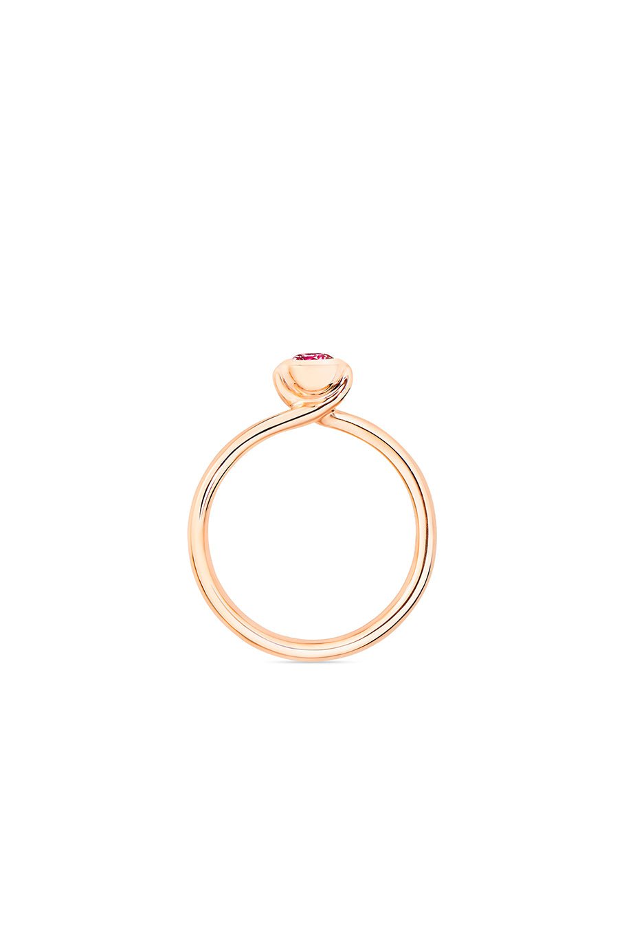 TAMARA COMOLLI-Small Bouton Ring - Pink Spinel-ROSE GOLD