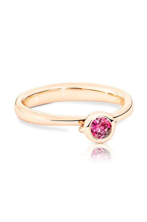 TAMARA COMOLLI-Small Bouton Ring - Pink Spinel-ROSE GOLD