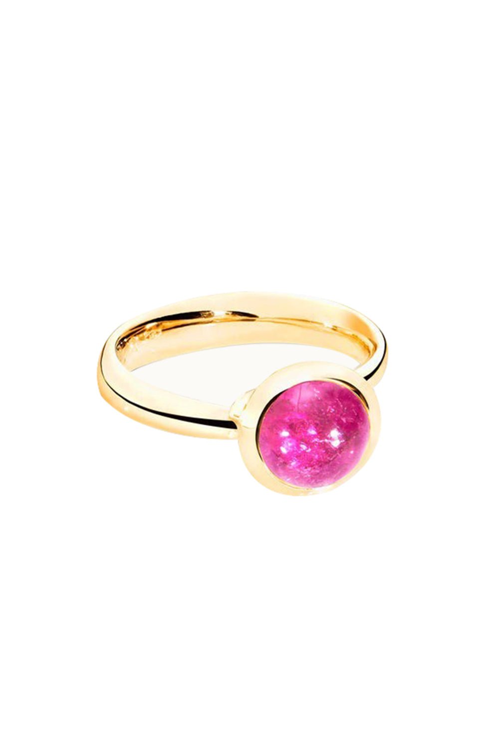 TAMARA COMOLLI-Pink Tourmaline Small Bouton Ring-ROSE GOLD