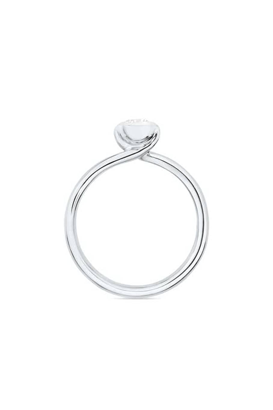 TAMARA COMOLLI-Diamond Solitaire Bouton Ring-WHITE GOLD