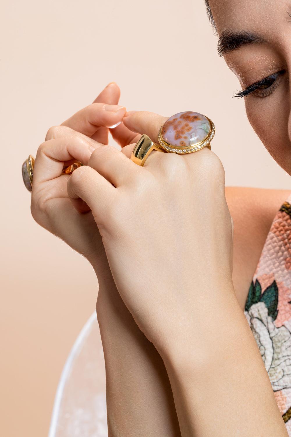 Signature Drop Solid Ring-YELLOW GOLD-6.25-JEWELRYFINE JEWELRING-TAMARA COMOLLI