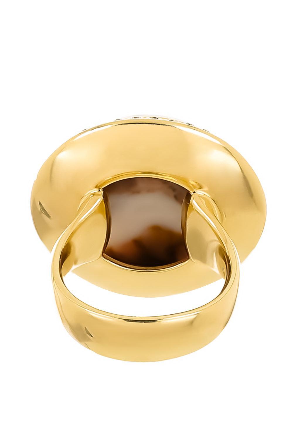 Champagne Diamond Ocean Jasper Small Ring-YELLOW GOLD-6.5-JEWELRYFINE JEWELRING-TAMARA COMOLLI