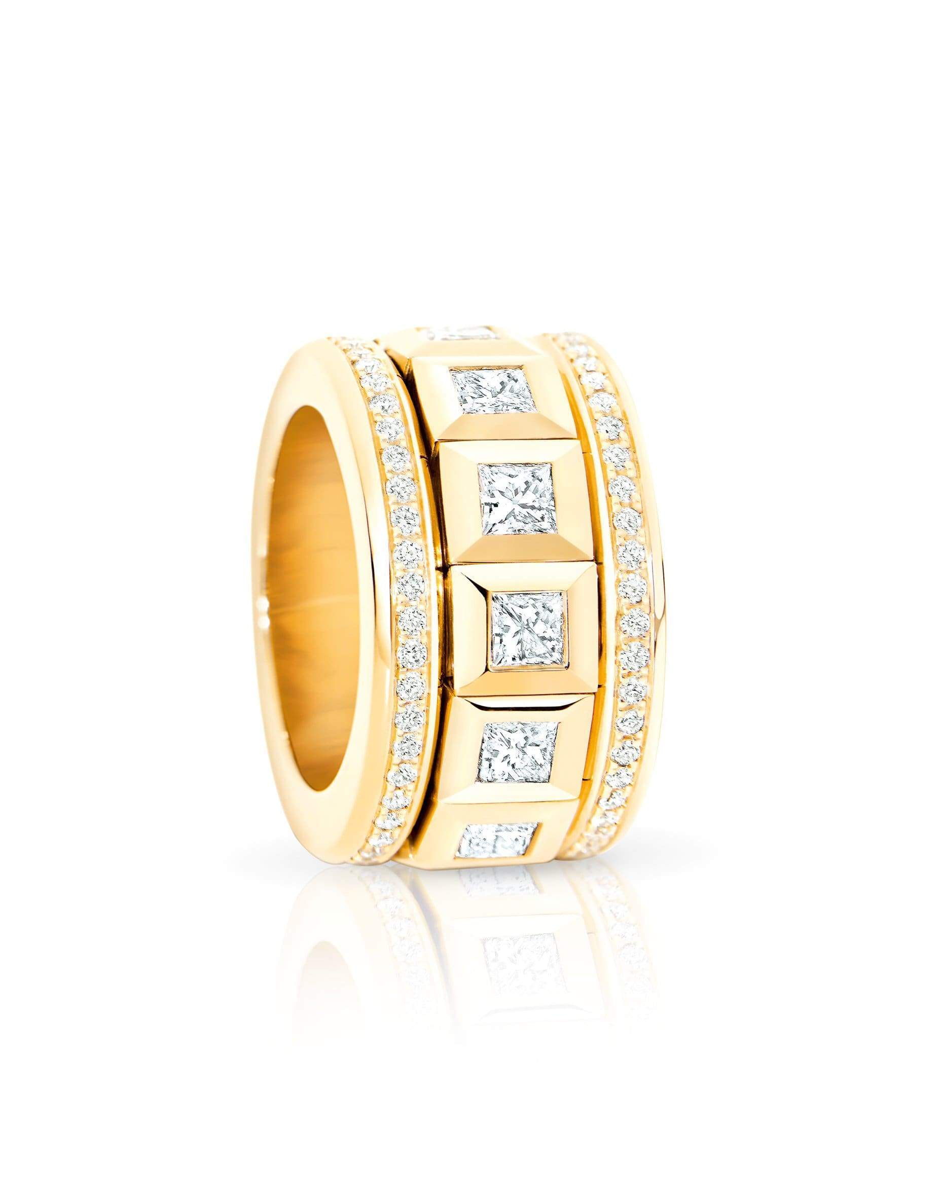 TAMARA COMOLLI-Curriculum Vitae Pave Diamond Ring - Yellow Gold-YELLOW GOLD
