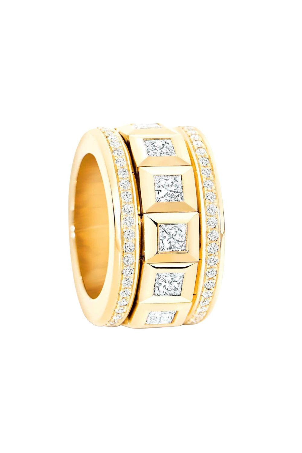 Curriculum Vitae Pave Diamond Ring - Yellow Gold-YELLOW GOLD-7-JEWELRYFINE JEWELRING-TAMARA COMOLLI