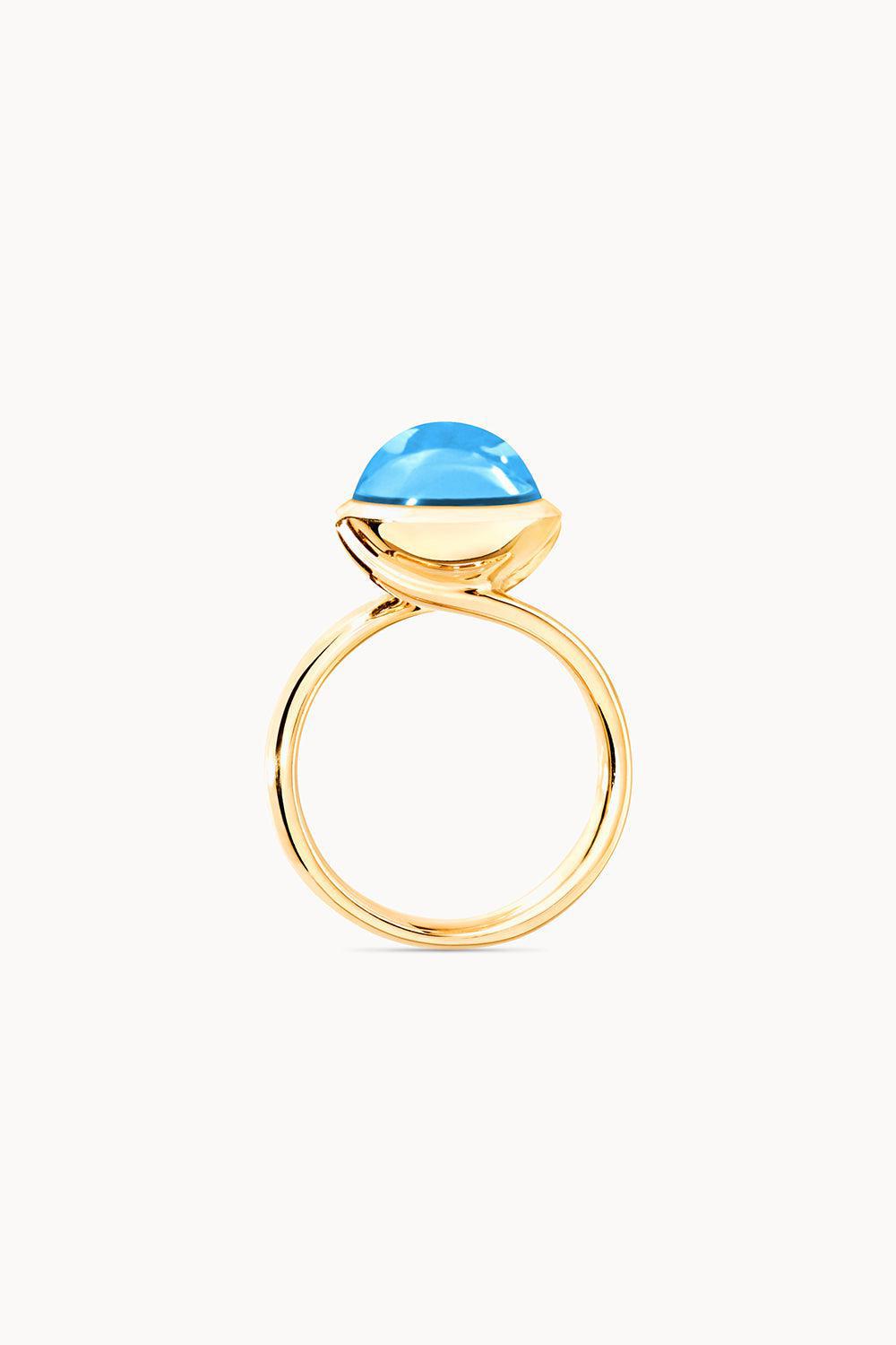 Large Swiss Topaz Bouton Ring-YELLOW GOLD-7-JEWELRYFINE JEWELRING-TAMARA COMOLLI