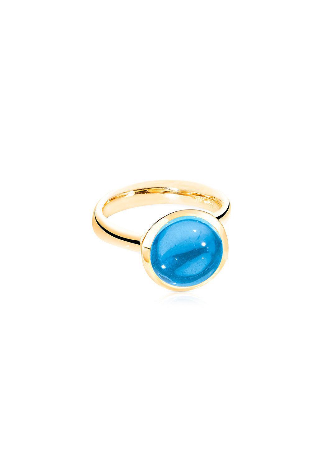 Large Swiss Topaz Bouton Ring-YELLOW GOLD-7-JEWELRYFINE JEWELRING-TAMARA COMOLLI