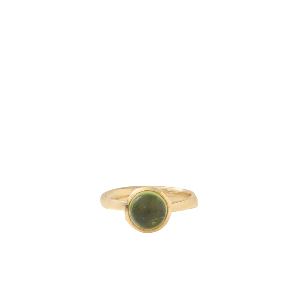 TAMARA COMOLLI-Small Peridot Bouton Ring-YELLOW GOLD
