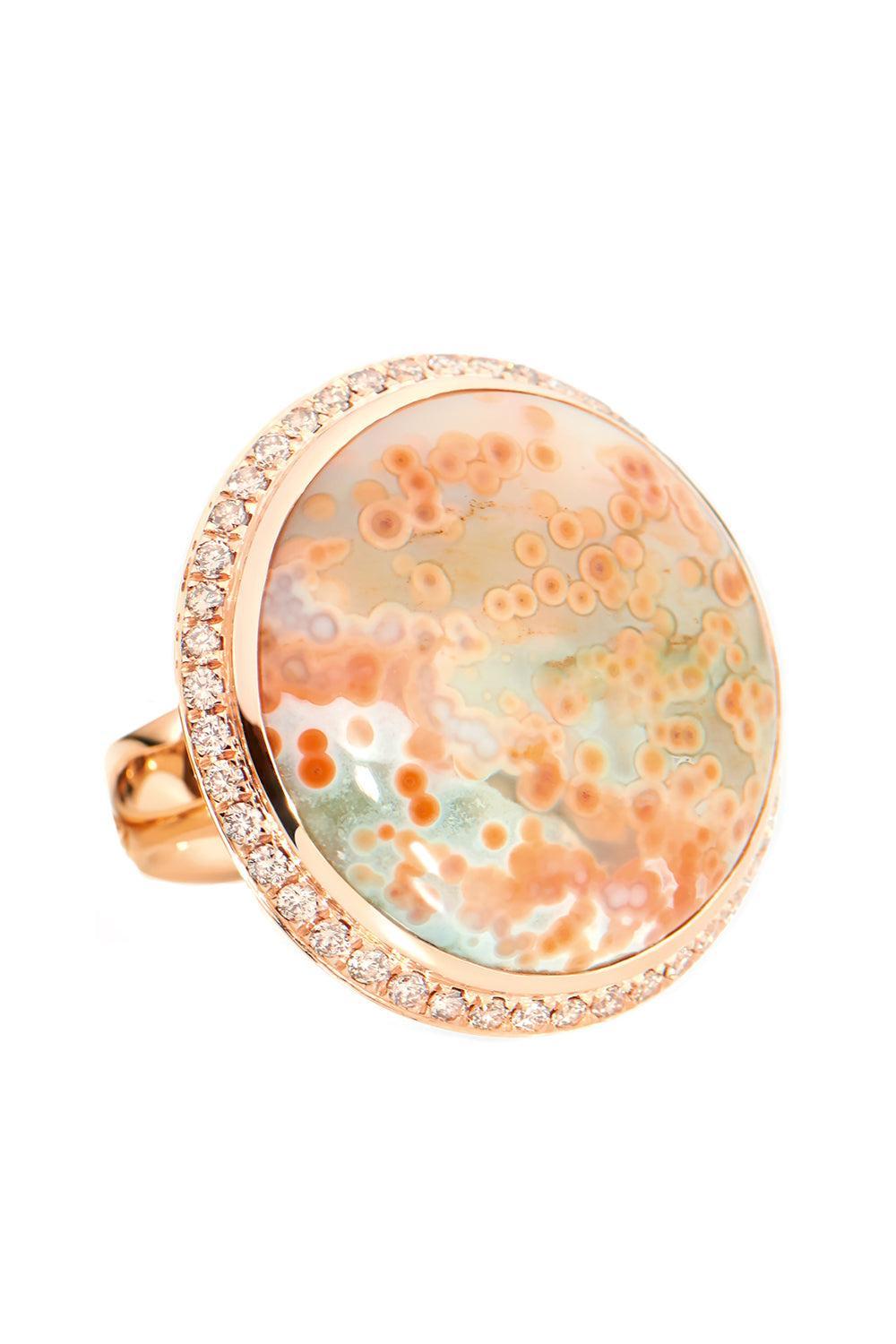 Champagne Diamond Ocean Jasper Large Ring-YELLOW GOLD-7.5-JEWELRYFINE JEWELRING-TAMARA COMOLLI