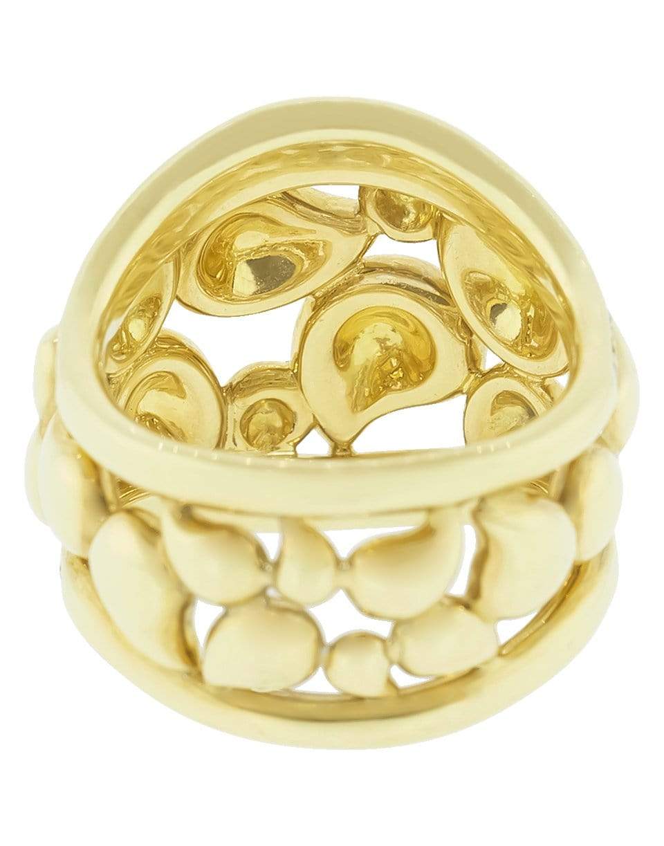 TAMARA COMOLLI-Large Diamond Paveline Ring-YELLOW GOLD