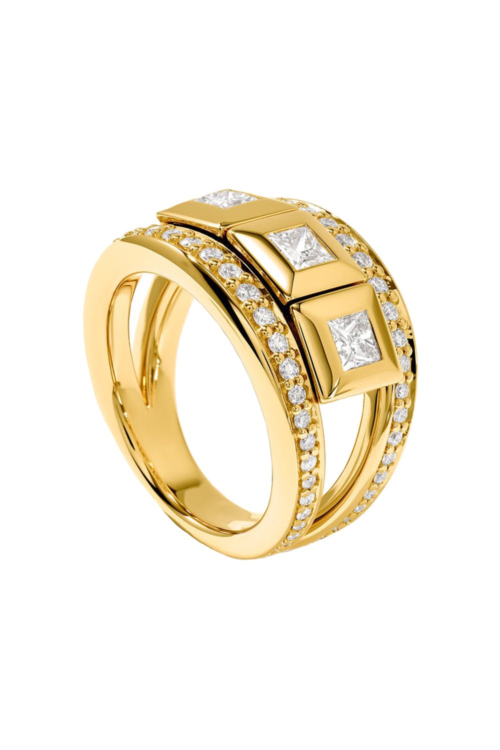 TAMARA COMOLLI-Curriculum Vitae Diamond Ring-YELLOW GOLD