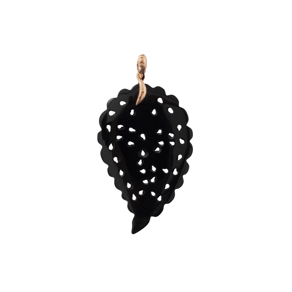TAMARA COMOLLI-Medium Onyx Carved India Pendant-ROSE GOLD
