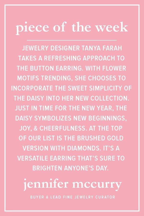 TANYA FARAH-Daisy Diamond Earrings-YELLOW GOLD