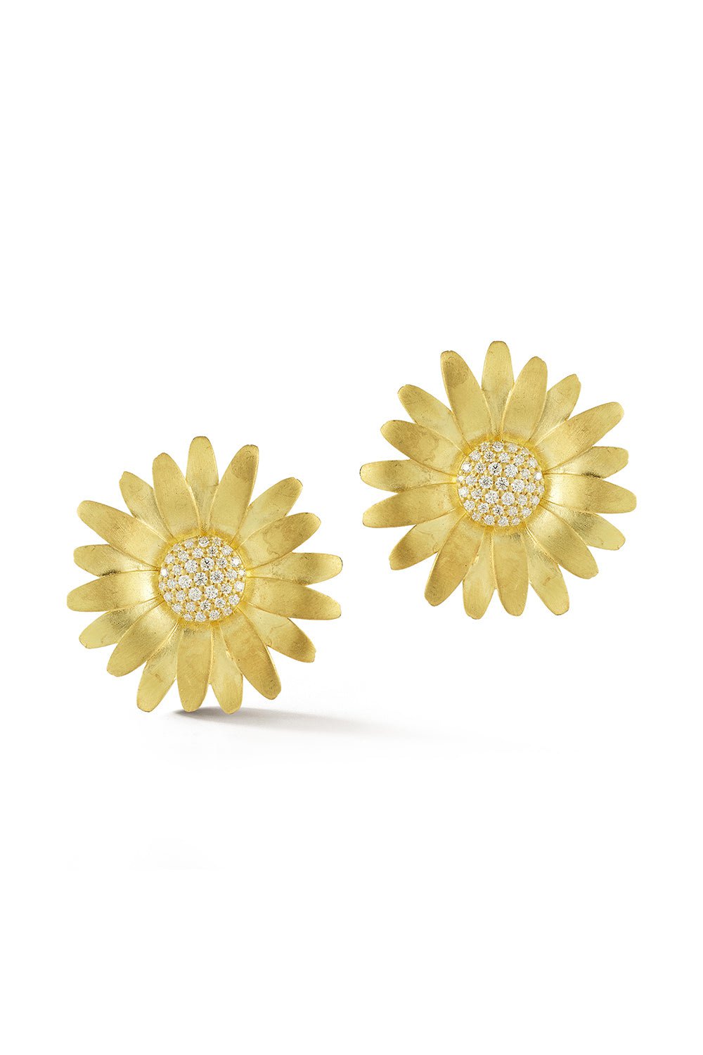 TANYA FARAH-Daisy Diamond Earrings-YELLOW GOLD